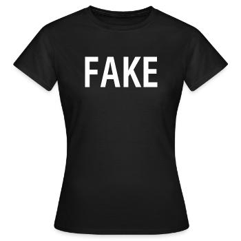 Falsch - Frauen T-Shirt - Schwarz - Vorne - AI Model Female 172 dark (172cm)