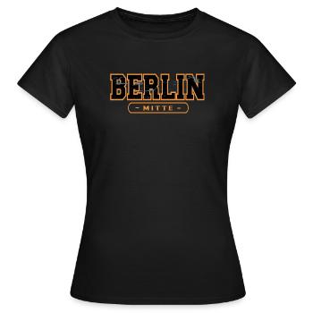 Résumé de Berlin Mitte - T-shirt Femme - noir - Devant - AI Model Female 172 dark (172cm)