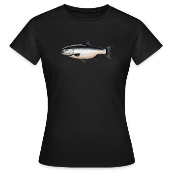 Saumon Saumon - T-shirt Femme - noir - Devant - AI Model Female 172 dark (172cm)