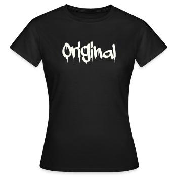 Langue source - T-shirt Femme - noir - Devant - AI Model Female 172 dark (172cm)