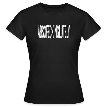 Lustiges Wort  für coole  - Frauen T-Shirt - Schwarz - Vorne - AI Model Female 172 dark (172cm)