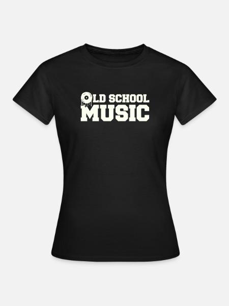 Old School Music Retro Grooves - Frauen T-Shirt - Schwarz