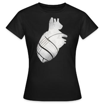 Ein Herz aus Metall - Frauen T-Shirt - Schwarz - Vorne - AI Model Female 172 dark (172cm)