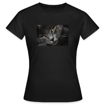 Katzenaugen - Frauen T-Shirt - Schwarz - Vorne - AI Model Female 172 dark (172cm)