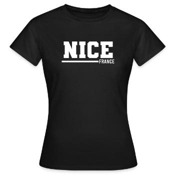 Nizza | Frankreich - Frauen T-Shirt - Schwarz - Vorne - AI Model Female 172 dark (172cm)