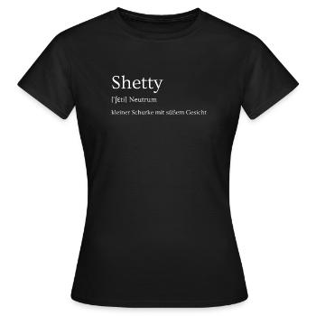 Shetty Shetlandpony Schurke mit süßem Gesicht - Frauen T-Shirt - Schwarz - Vorne - AI Model Female 172 dark (172cm)