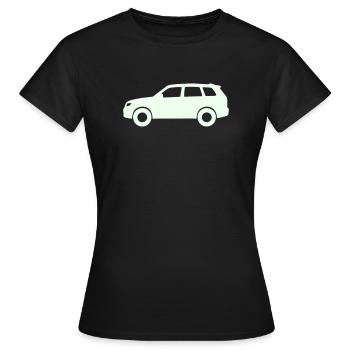 Silhouette de voiture pastel - T-shirt Femme - noir - Devant - AI Model Female 172 dark (172cm)