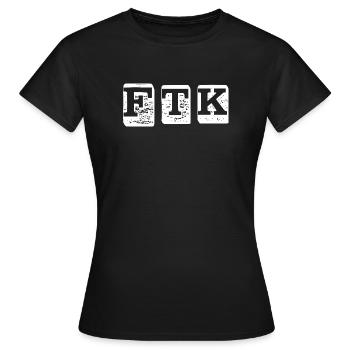 FTK - T-shirt Femme - noir - Devant - AI Model Female 172 dark (172cm)