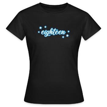 Dix-huitième anniversaire - T-shirt Femme - noir - Devant - AI Model Female 172 dark (172cm)
