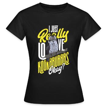 Ornithologie ornithologie ornithologique ornithologique tout simplement amoureux - T-shirt Femme - noir - Devant - AI Model Female 172 dark (172cm)