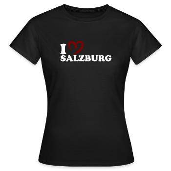 J’adore Salzbourg - T-shirt Femme - noir - Devant - AI Model Female 172 dark (172cm)