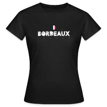 Bordeaux - Frauen T-Shirt - Schwarz - Vorne - AI Model Female 172 dark (172cm)