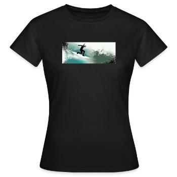 Im Rausch der Wellen - Frauen T-Shirt - Schwarz - Vorne - AI Model Female 172 dark (172cm)