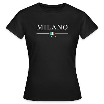 Milano italia - Women's T-Shirt - black - Front - AI Model Female 172 dark (172cm)