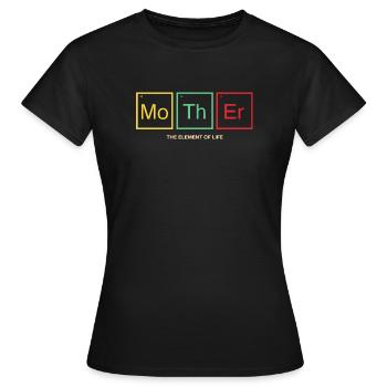Mother Tableau périodique Don de Maman - T-shirt Femme - noir - Devant - AI Model Female 172 dark (172cm)