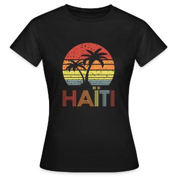 Haïti - T-shirt Femme - noir - Devant - AI Model Female 172 dark (172cm)