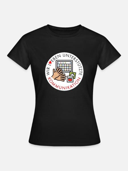 Siegel Wie lieben Unterstützte Kommunikation - Frauen T-Shirt - Schwarz