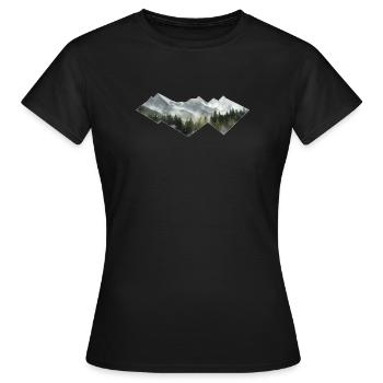 Montagne Minimalisme - T-shirt Femme - noir - Devant - AI Model Female 172 dark (172cm)