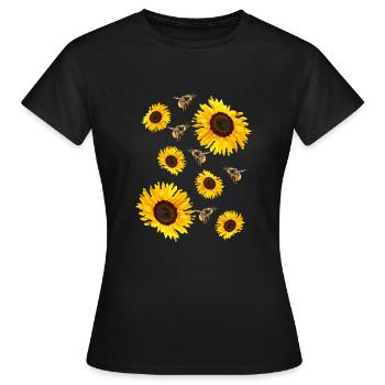 Bourdons heureux - T-shirt Femme - noir - Devant - AI Model Female 172 dark (172cm)