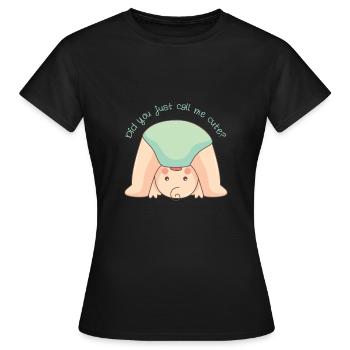 BABY CALL - Women's T-Shirt - black - Front - AI Model Female 172 dark (172cm)