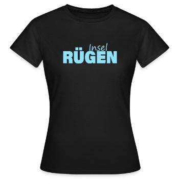 INSEL RÜGEN - Frauen T-Shirt - Schwarz - Vorne - AI Model Female 172 dark (172cm)