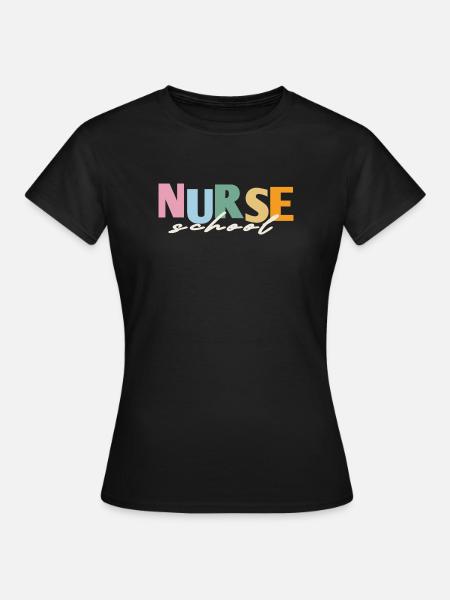 retro krankenschwester schule - Frauen T-Shirt - Schwarz