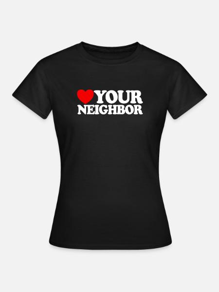 Nächstenliebe – Christlicher Glaube – Jesus - Frauen T-Shirt - Schwarz