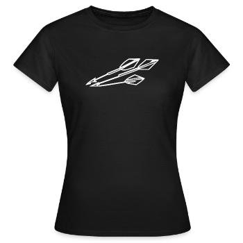 Arc et flèches - T-shirt Femme - noir - Devant - AI Model Female 172 dark (172cm)