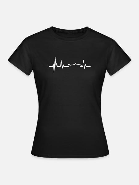 Battement de coeur de requin blanc - T-shirt Femme - noir