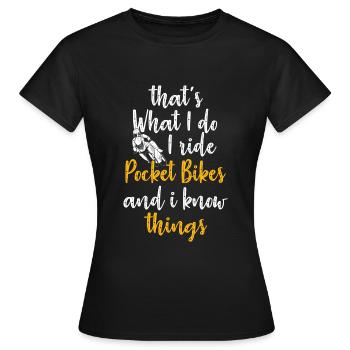 Motocross Biker Minibike Cyclomoteur - T-shirt Femme - noir - Devant - AI Model Female 172 dark (172cm)