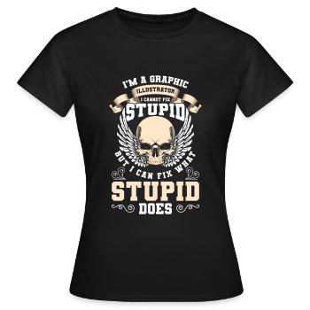 Designerin Künstlerin - Frauen T-Shirt - Schwarz - Vorne - AI Model Female 172 dark (172cm)