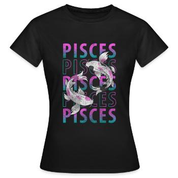 Zodiac Horoscope Constellation Zodiac - Women's T-Shirt - black - Front - AI Model Female 172 dark (172cm)