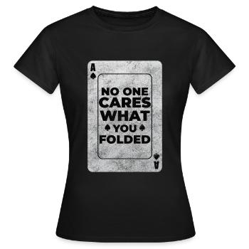 Jeu de cartes Card Hold’em All In - T-shirt Femme - noir - Devant - AI Model Female 172 dark (172cm)