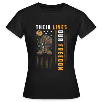 Guerre, chars, parachutistes, infanterie - T-shirt Femme - noir - Devant - AI Model Female 172 dark (172cm)
