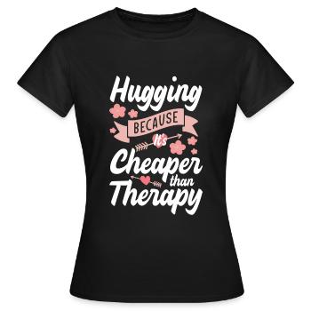 Câliner petite amie - T-shirt Femme - noir - Devant - AI Model Female 172 dark (172cm)