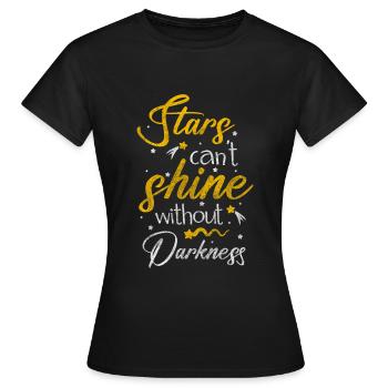 Étoile, Ciel, Espace, Ciel nocturne - T-shirt Femme - noir - Devant - AI Model Female 172 dark (172cm)