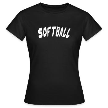 Softball - Frauen T-Shirt - Schwarz - Vorne - AI Model Female 172 dark (172cm)