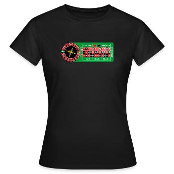 Roulette Casino - Frauen T-Shirt - Schwarz - Vorne - AI Model Female 172 dark (172cm)