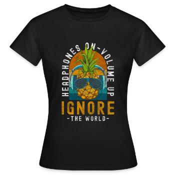 Musique École de musique Association de musique Partitions musicales - T-shirt Femme - noir - Devant - AI Model Female 172 dark (172cm)