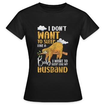 Schlaf Traum Ausruhen Pyjama - Frauen T-Shirt - Schwarz - Vorne - AI Model Female 172 dark (172cm)
