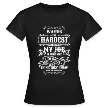 Waiter Bar Tipping Drink - Women's T-Shirt - black - Front - AI Model Female 172 dark (172cm)