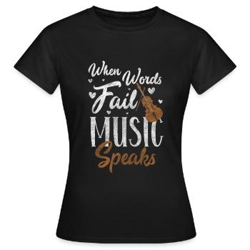 Symphonie de violoniste - T-shirt Femme - noir - Devant - AI Model Female 172 dark (172cm)