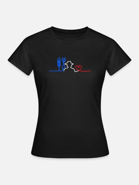 Das Herz des 🇫🇷 Bauern - Frauen T-Shirt - Schwarz