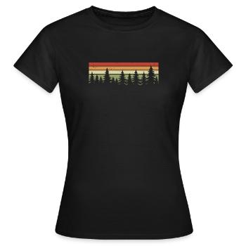 Forêt Nature Arbres Amoureux de la nature Amoureux de la forêt - T-shirt Femme - noir - Devant - AI Model Female 172 dark (172cm)