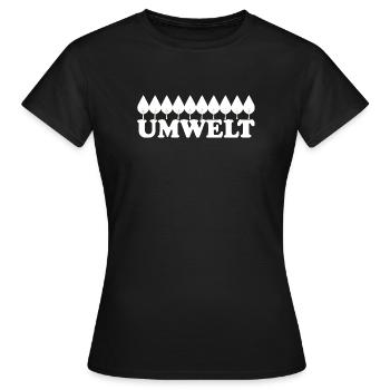 Environnement - T-shirt Femme - noir - Devant - AI Model Female 172 dark (172cm)