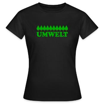 Environnement - T-shirt Femme - noir - Devant - AI Model Female 172 dark (172cm)