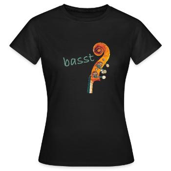 bass1 3 - T-shirt Femme - noir - Devant - AI Model Female 172 dark (172cm)