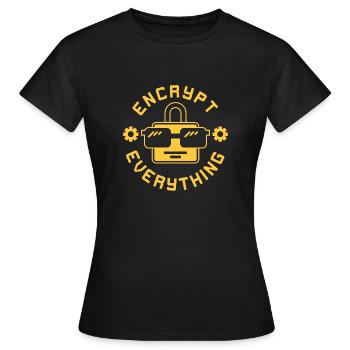 Encrypt Everything - Frauen T-Shirt - Schwarz - Vorne - AI Model Female 172 dark (172cm)