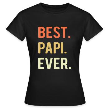 Père Père Père - T-shirt Femme - noir - Devant - AI Model Female 172 dark (172cm)