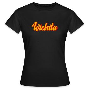 Wichita Kansas - T-shirt Femme - noir - Devant - AI Model Female 172 dark (172cm)